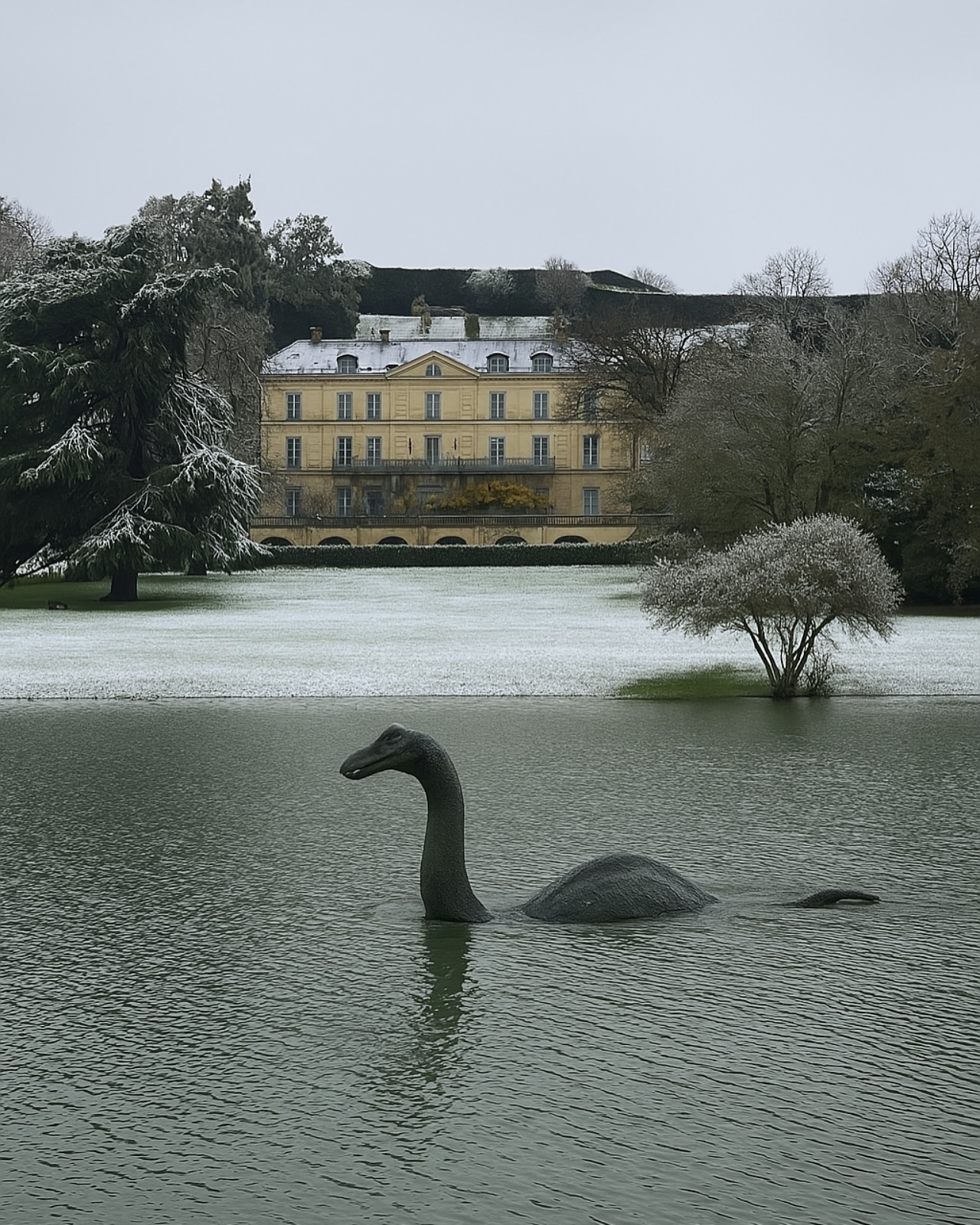 Grâce à une caméra à détection automatique, nous avons réussi à capturer, cet hiver, ce cliché d’un drôle de spécimen, qui ressemble étrangement à un cousin du monstre du Loch Ness, présent dans l’étang du domaine des Bidaudières. 🐟🐠🐟